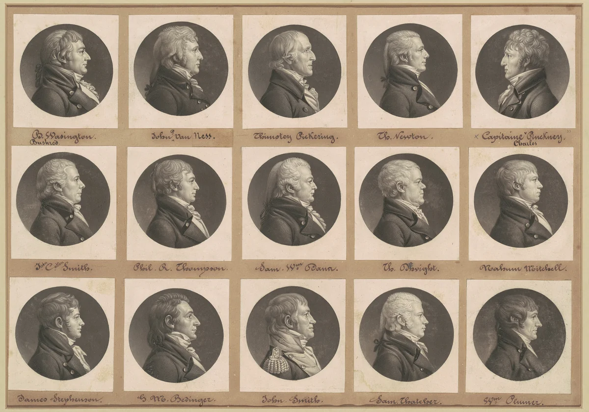 Saint-Mémin Collection of Portraits, Group 33 by Charles B. J. Févret de Saint-Mémin, volume, 1803-1806