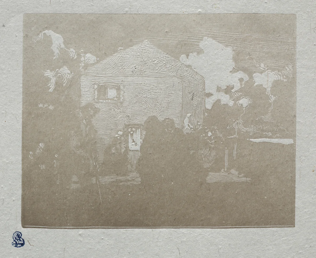 The Beggars at the Last House by Auguste Louis Lepère, print, 1905