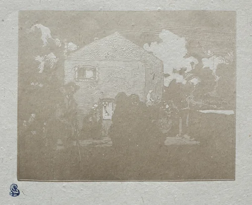 The Beggars at the Last House by Auguste Louis Lepère, print, 1905