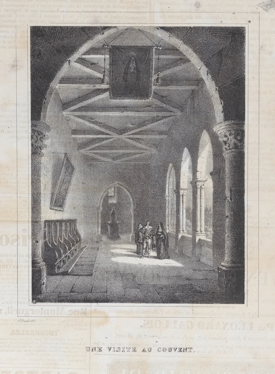 Une Visite au Couvent by anonymous, print, 1829-1839