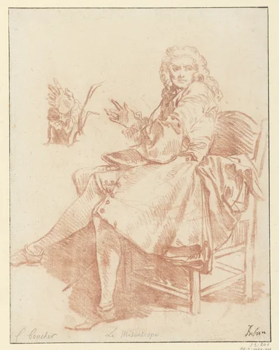Study for Alceste by François Boucher, drawing, 1713-1734