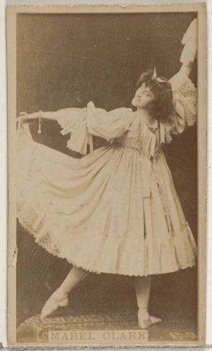 Mabel Clark, from the Actors and Actresses series (N45, Type 8) for Virginia Brights Cigarettes by Allen & Ginter, photograph, 1885-1891