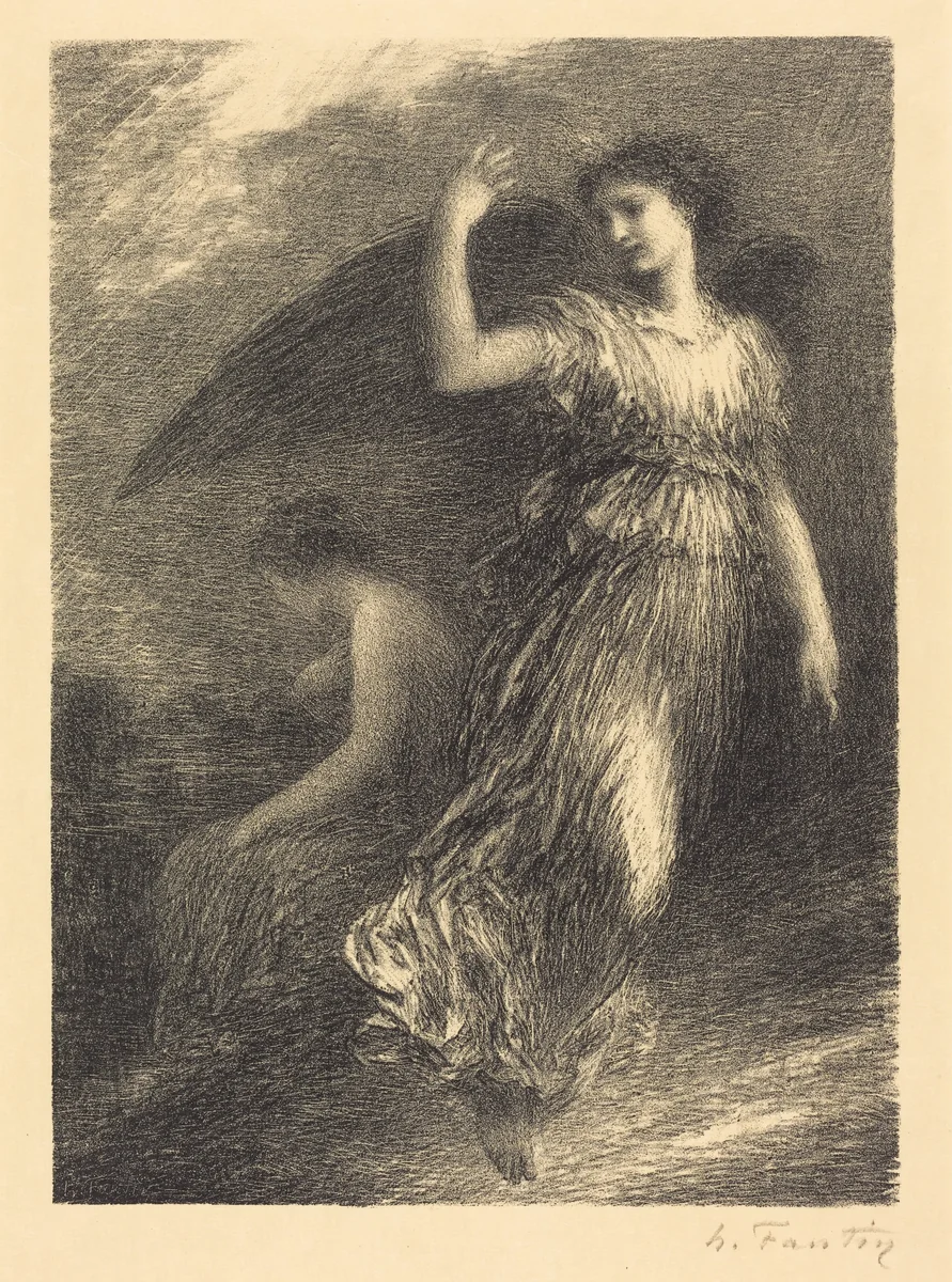 Debut from "Paradise and the Peri" (3rdplate ) by Henri Fantin-Latour, print, 1901