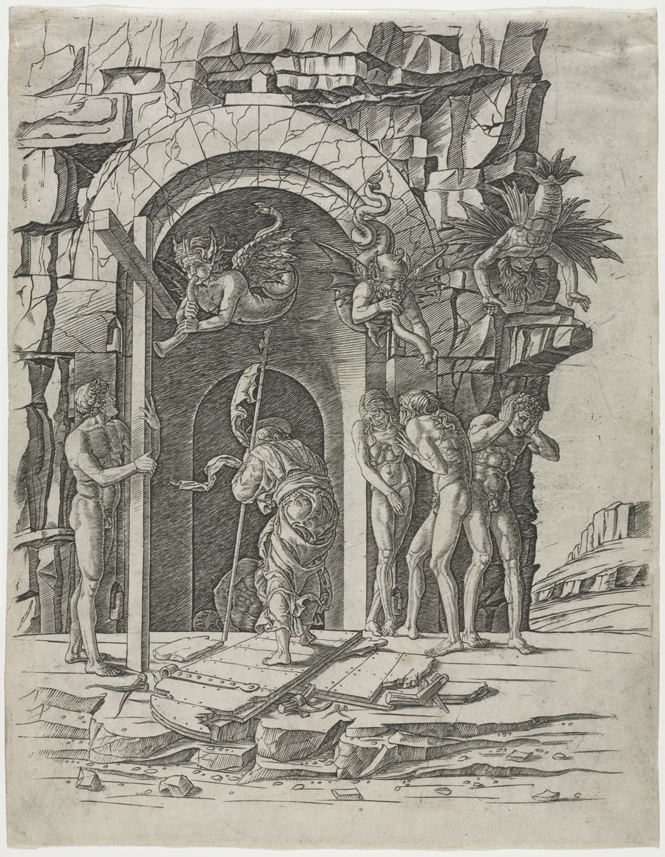 Descent into Limbo by Andrea Mantegna, print, 1460-1469