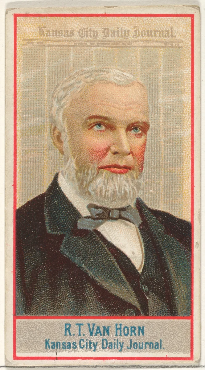 R.T. Van Horn, Kansas City Daily Journal, from the American Editors series (N1) for Allen & Ginter Cigarettes Brands by Allen & Ginter, print, 1887