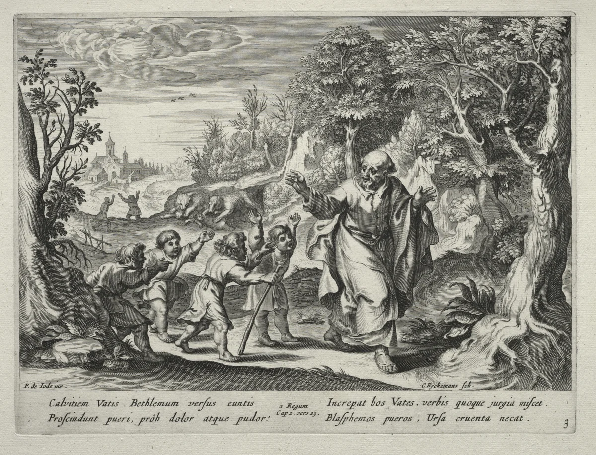 The Story of Elisha by Nicolaes Rijckmans, print, 1643
