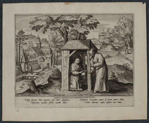 Saint Jerome by Hans Collaert, print, 1580-1600