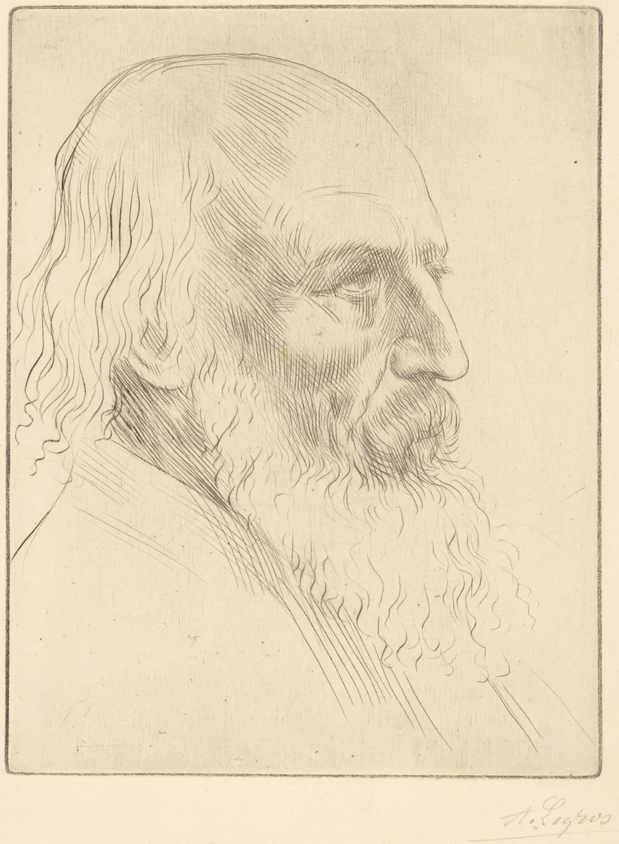 Lord A. Tennyson, 3rd plate by Alphonse Legros, print, 1837-1911
