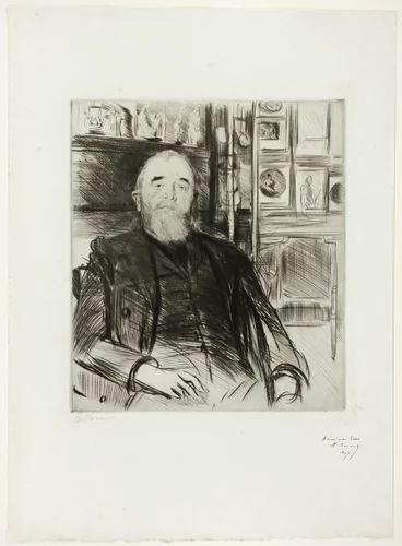 Portrait of Alexis Rouart by Paul César Helleu, print, 1897