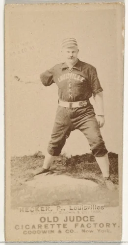 Guy Jackson Hecker, Pitcher, Louisville Colonels, from the Old Judge series (N172) for Old Judge Cigarettes by Goodwin & Company, photograph, 1888