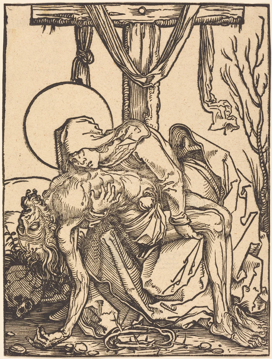 Pietà by Hans Weiditz, print, 1500-1536