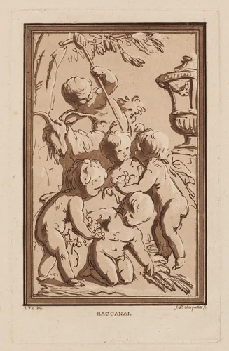 Bacchanale by François-Philippe Charpentier; Jacob de Wit, print, 1766
