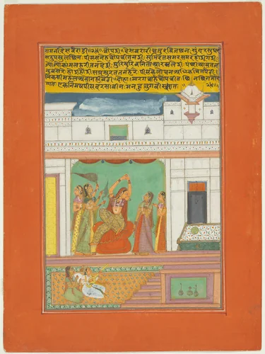Ragini Desavaradi, Page from a Jaipur Ragamala Set by India Rajasthan, painting, 1745-1770