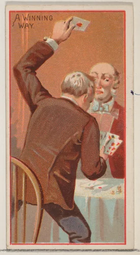 A Winning Way, from the Jokes series (N87) for Duke brand cigarettes by W. Duke, Sons & Co., print, 1890