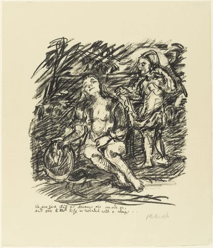 The Dream (Der Traum) from the portfolio Shakespeare-Visions (Shakespeare-Visionen) by Oskar Kokoschka, print, 1916