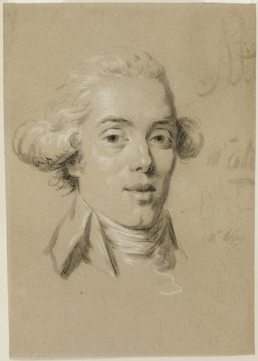 Portrait of a Young Man by Claude Hoin, drawing, 1770-1817