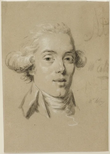 Portrait of a Young Man by Claude Hoin, drawing, 1770-1817