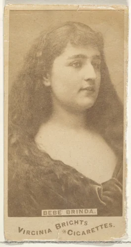 Bebe Brinda, from the Actors and Actresses series (N45, Type 1) for Virginia Brights Cigarettes by Allen & Ginter, photograph, 1885-1891