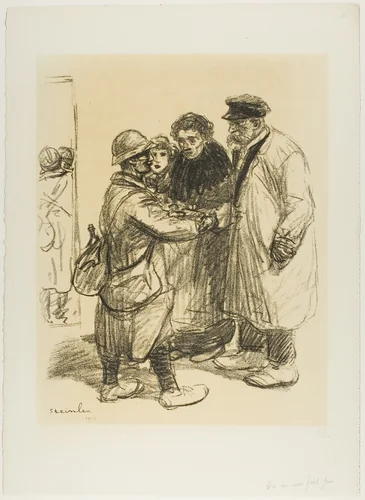 One Doesn't Get Used to It by Théophile Alexandre Steinlen, print, 1915