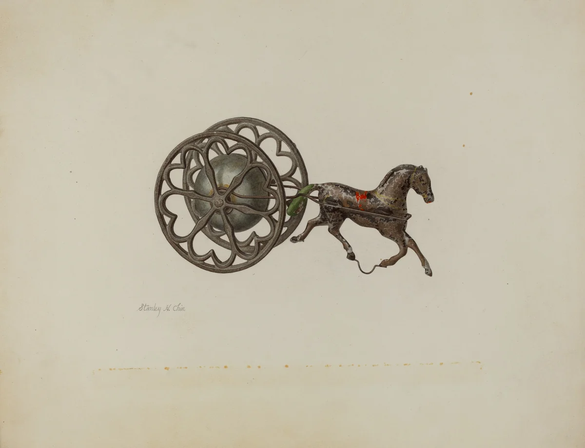 Toy Bell Cart by Stanley Chin, index of american design, 1941