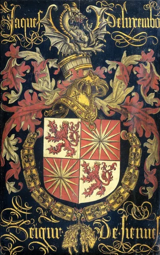 Shield of Jacob of Luxemburg (after 1441-88), Lord of Fiennes, in his Capacity as knight of the Order of the Golden Fleece by Unknown, other, 1481
