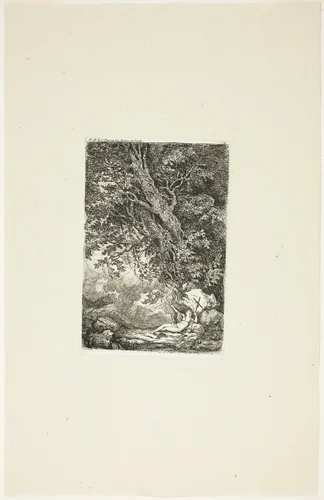 Mary Magdalene as a Penitent by Etienne de Lavallee-Poussin, print, 1755-1802