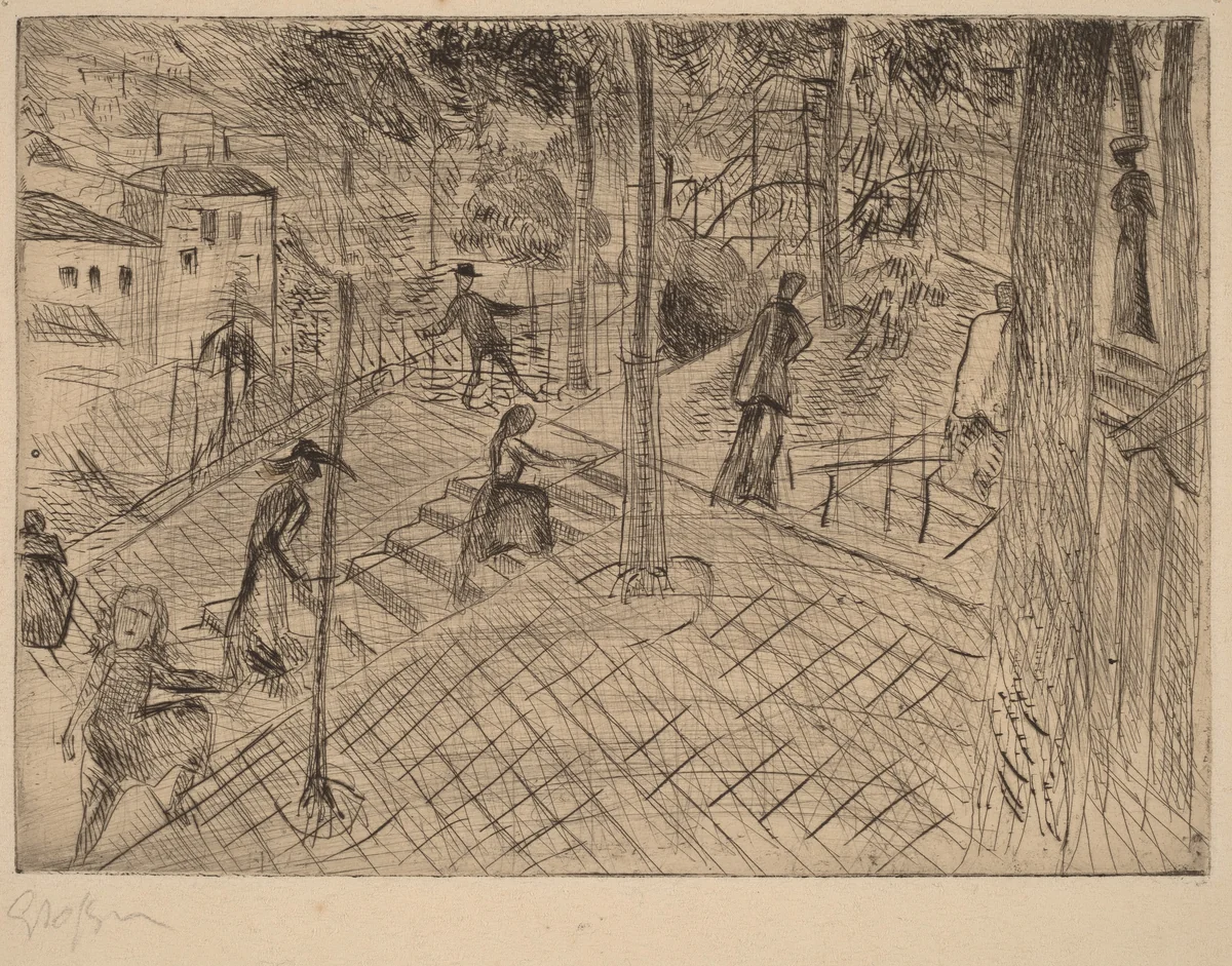 Montmarte by Rudolf Grossman, print, 1913