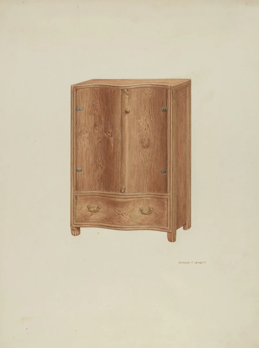 Cupboard by Edward Jewett, index of american design, 1938