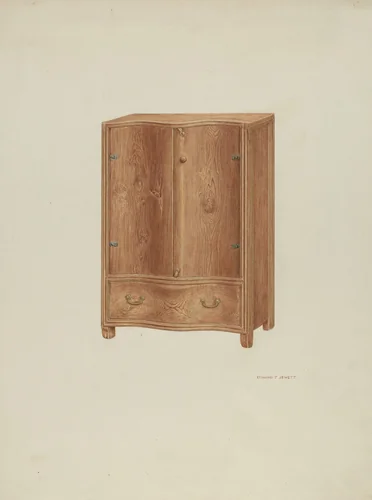 Cupboard by Edward Jewett, index of american design, 1938