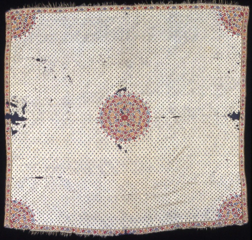 Shawl by Kashmir, textile, 1770-1800