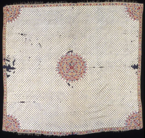 Shawl by Kashmir, textile, 1770-1800