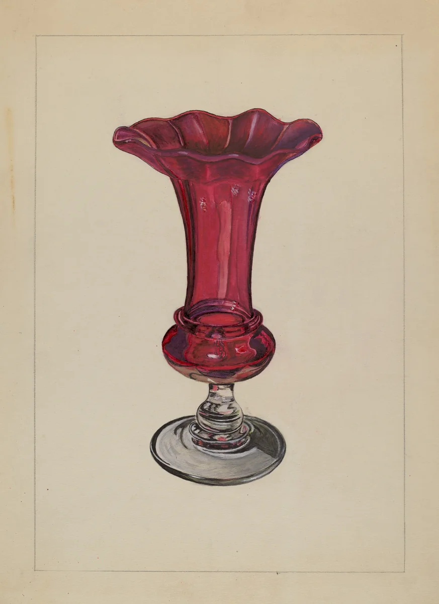 Vase by John Tarantino, index of american design, 1935-1942