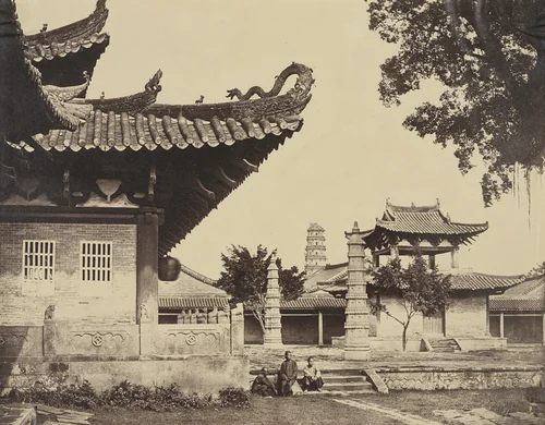 Temple in the Tartar Quarter, Canton by Felice Beato, photograph, 1860