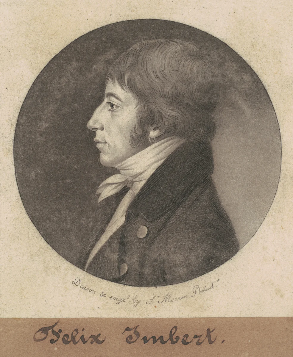 Felix Imbert by Charles B. J. Févret de Saint-Mémin, print, 1801