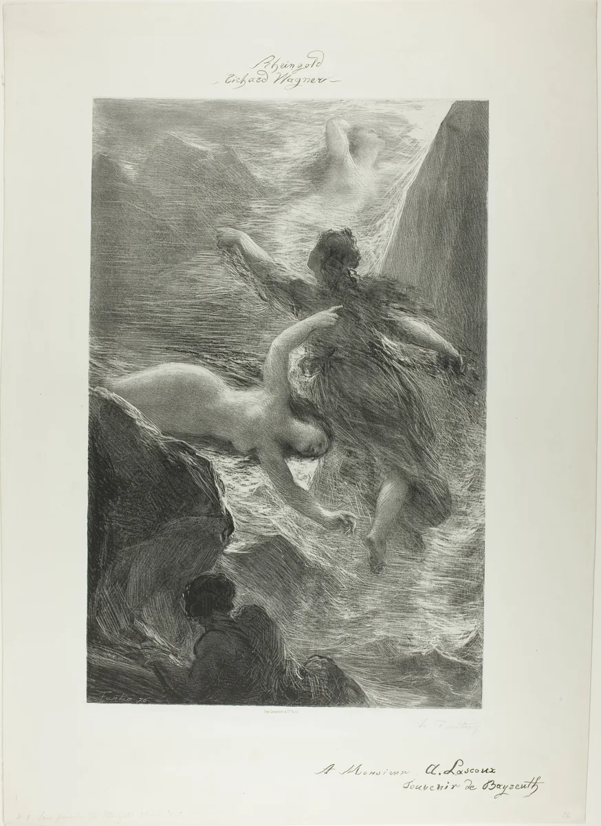 First Scene of The Rhinegold by Henri Fantin-Latour, print, 1876