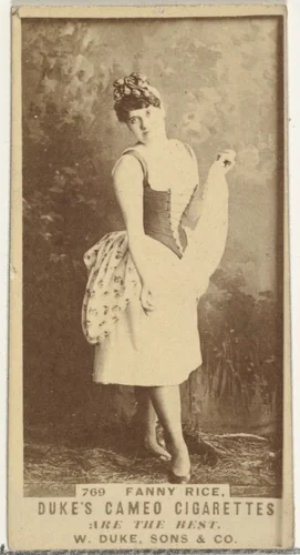 Card Number 769, Fanny Rice, from the Actors and Actresses series (N145-5) issued by Duke Sons & Co. to promote Cameo Cigarettes by W. Duke, Sons & Co., photograph, 1880-1889