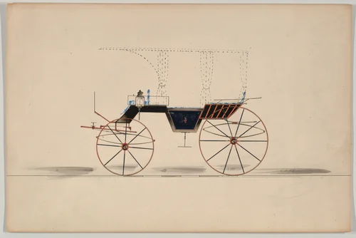 Design for Sociable by Brewster & Co., drawing, 1850-1870