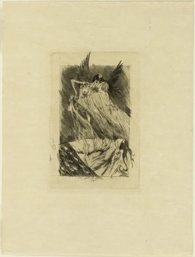 Frontispiece to Les baisers morts by Félicien Rops, print, 1893