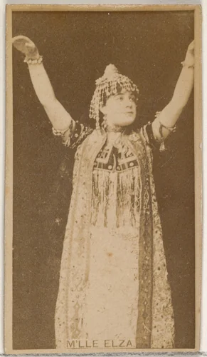 M'lle Elza, from the Actors and Actresses series (N45, Type 8) for Virginia Brights Cigarettes by Allen & Ginter, photograph, 1885-1891