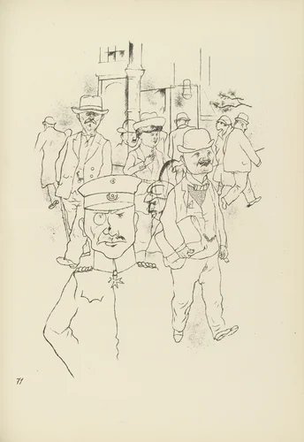 Deutsche Männer (plate, folio 87) from Ecce Homo by George Grosz, illustrated book, 1922