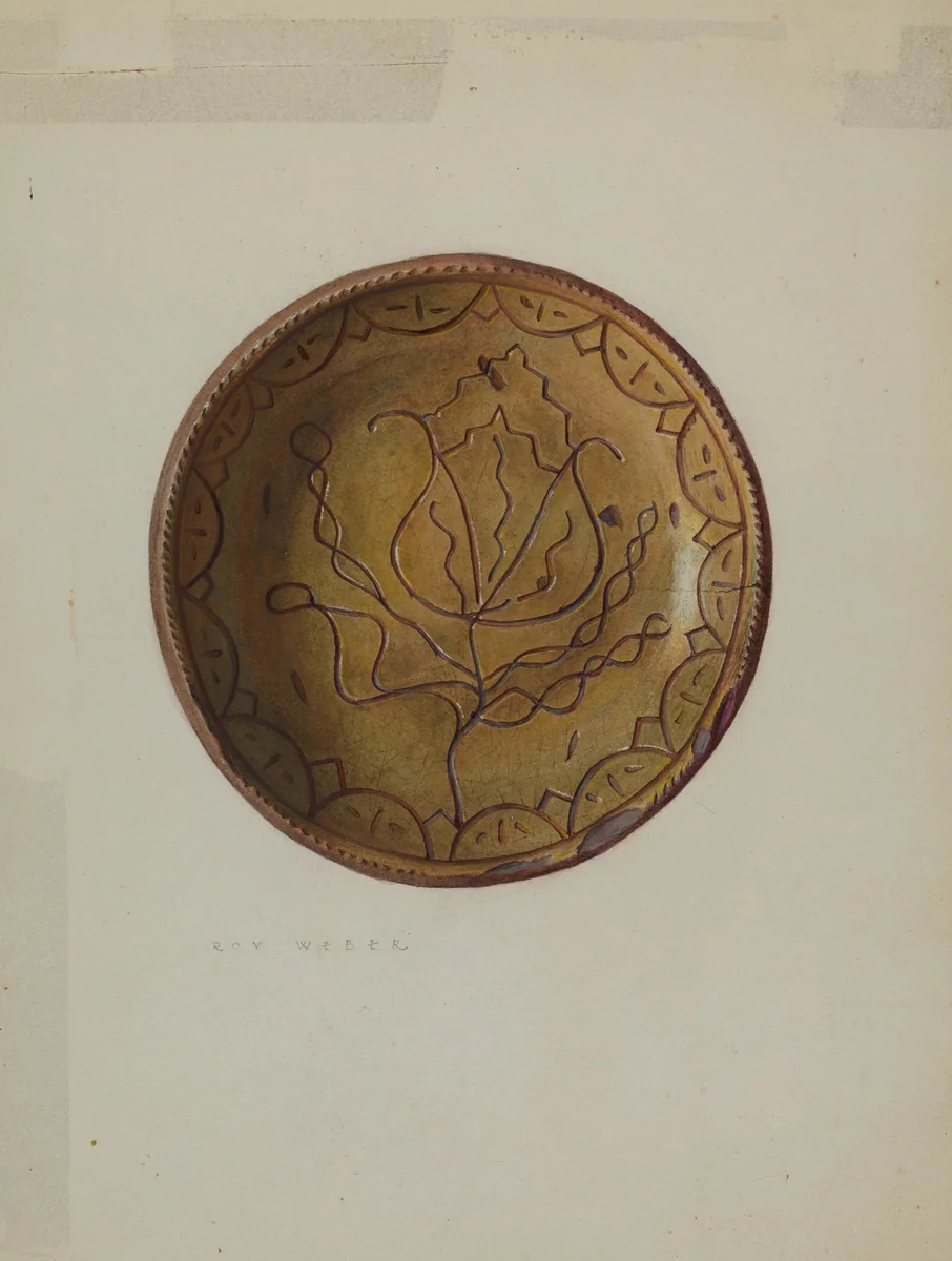 Pa. German Plate by Roy Weber, index of american design, 1938