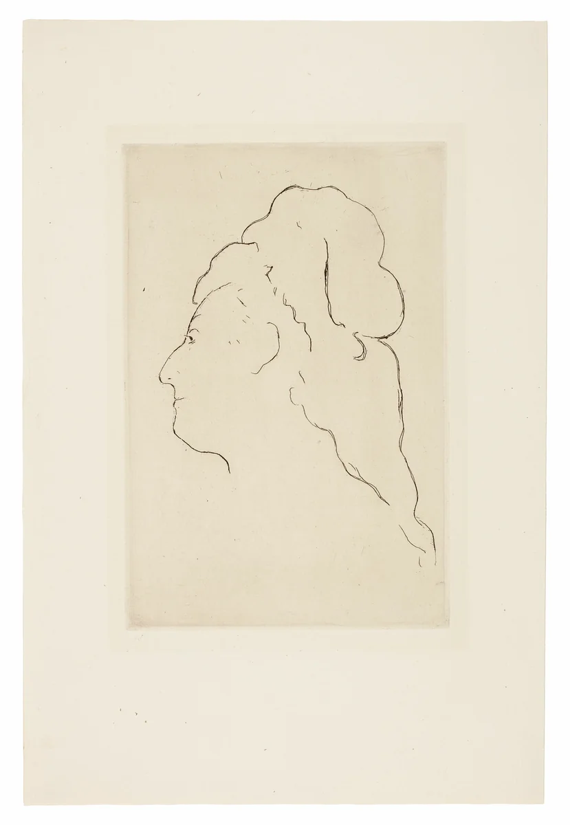 Profile of Eva Gonzales, Turned to the Left by Édouard Manet, print, 1870