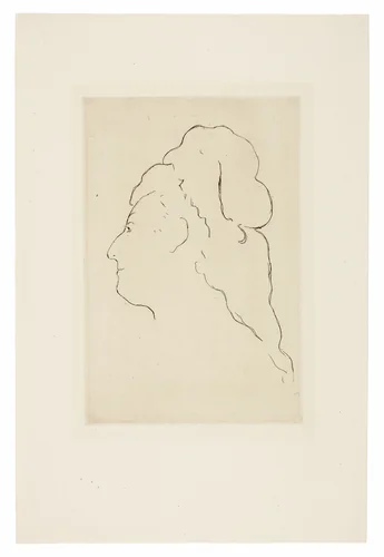 Profile of Eva Gonzales, Turned to the Left by Édouard Manet, print, 1870