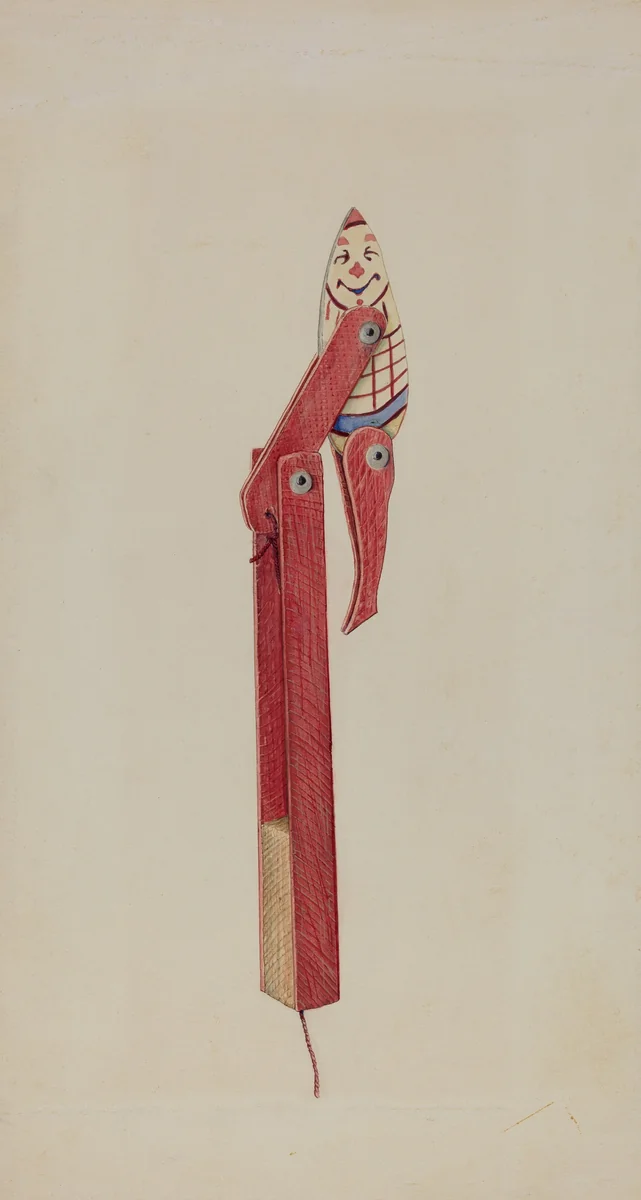 "Humpty Dumpty" Jumping Jack by Robert Gilson, index of american design, 1935-1942