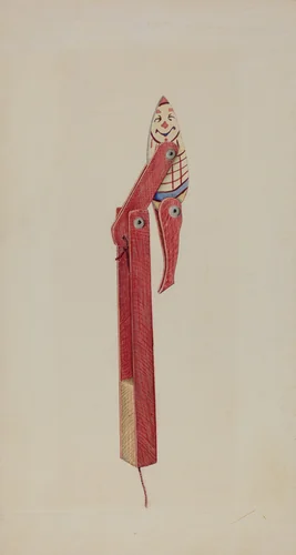 "Humpty Dumpty" Jumping Jack by Robert Gilson, index of american design, 1935-1942