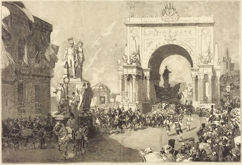 Fêtes jubilaires de Bruxelles by Auguste Lepère, portfolio, 1883-1890