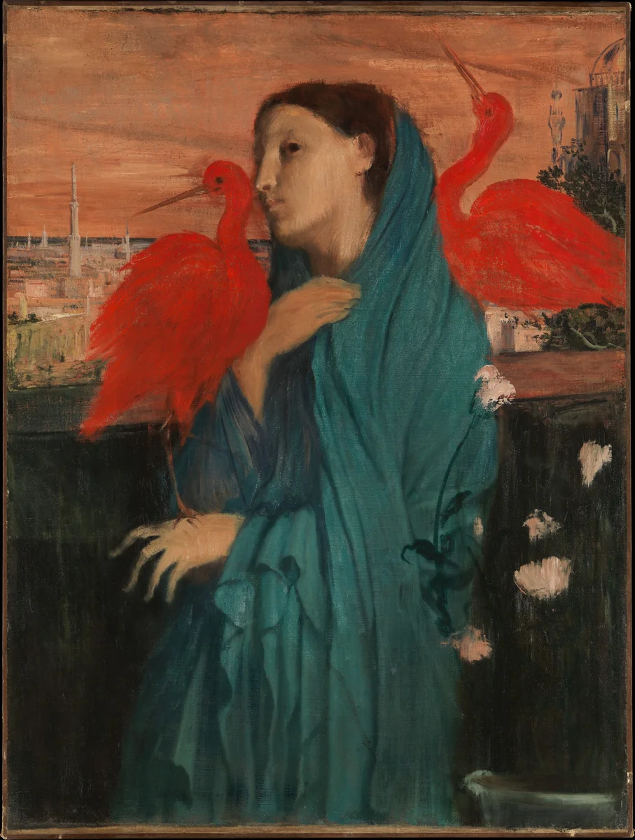 Young Woman with Ibis by Edgar Degas, painting, 1857-1862