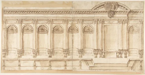 Choir Stalls by anonymous, drawing, 1500-1600
