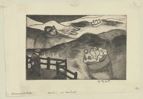 Virginia Reel, Amusement Park by George Hart, print, 1926