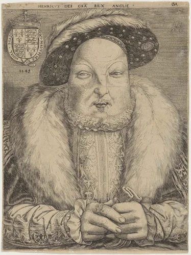 Henry VIII by Cornelius Matsys, print, 1548